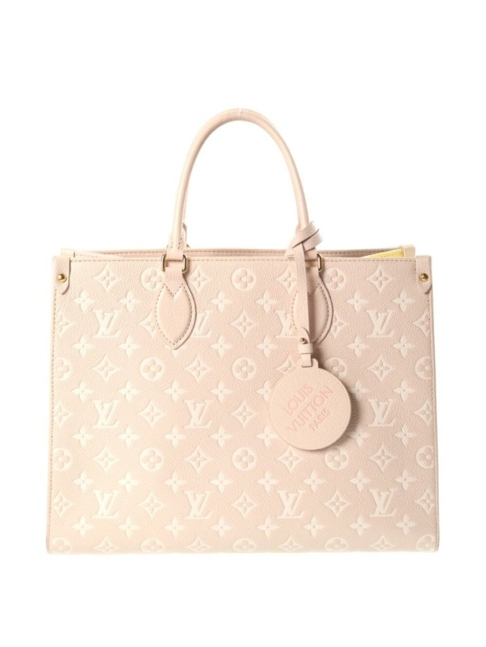 Louis Vuitton Monogram Empreinte On The Go MM Tote Bag Rose Beige